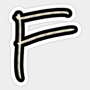 Hand Drawn Letter F Sticker